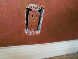 Paint on outlet