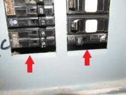 Knock out piece missing in electrical panel