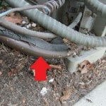 Insulation missing or damaged on refrigerant line