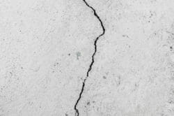 Cracked concrete foundation