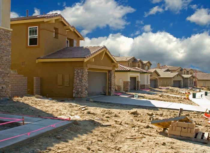 Track of new houses under construction