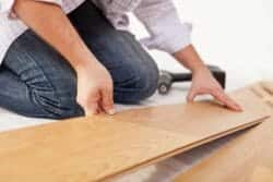 Flooring subfloor being laid