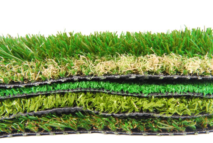 different types of artificial turf side view