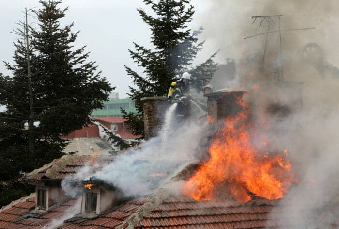 Fire roof and attic
