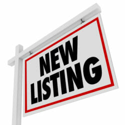 New Listings sign