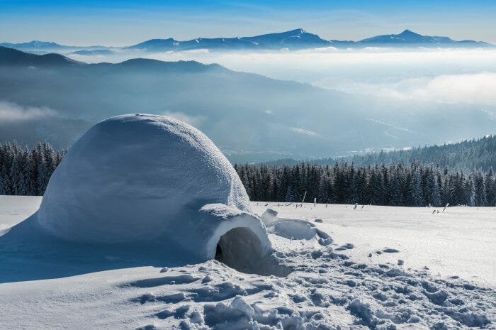 Igloo in snow