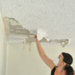 Popcorn ceiling removed by homeowner