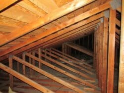 Trusses in attic