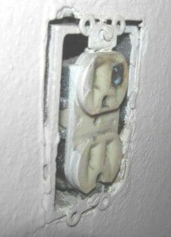 Burn or smoke on outlet