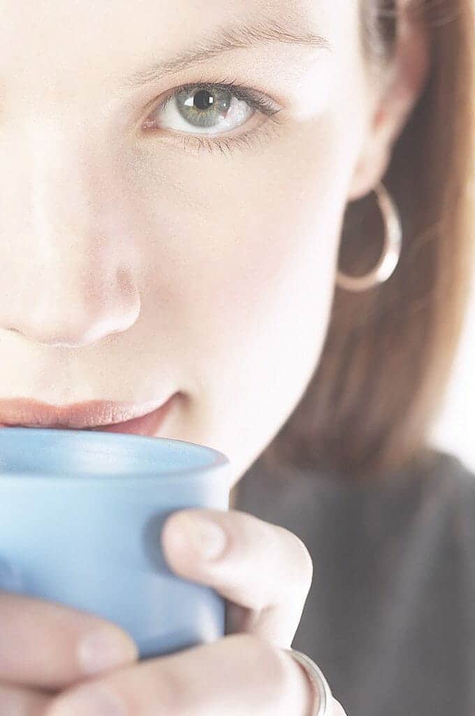 Woman drinking coffee
