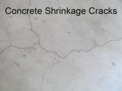 Concrete shrinkage crack