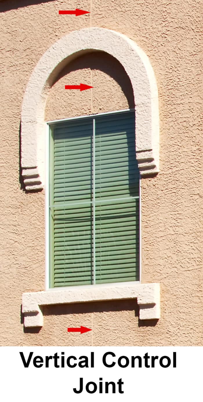 Control joint in stucco