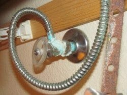 Corrosion on valve at sink, toilet or water heater