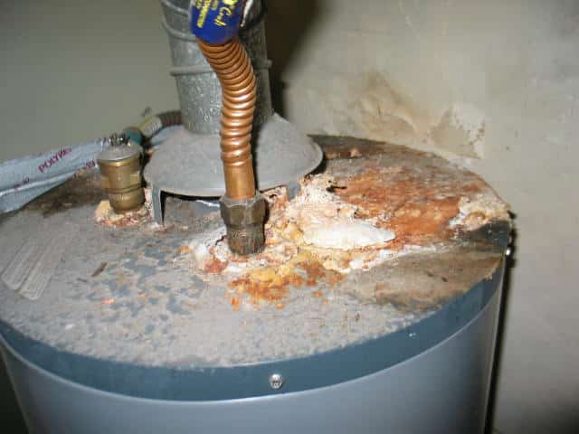 Water heater corrosion and leak