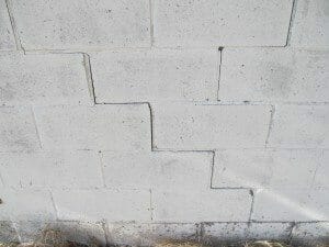 cracked block wall