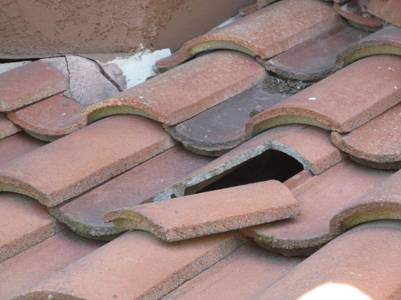 Roof Tiles Cracked, Damaged or Missing; When Repairing Be Sure To Check