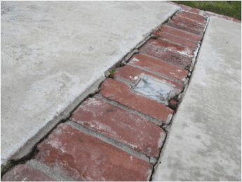 Brick divider with cracking