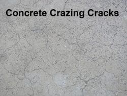 Concrete crazing cracks