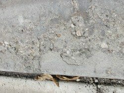 Deteriorated concrete