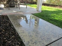 Water puddling on walkway is a slip and fall hazard