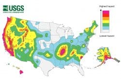 Earthquake map