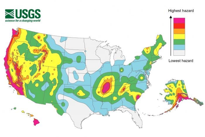 Earthquake map