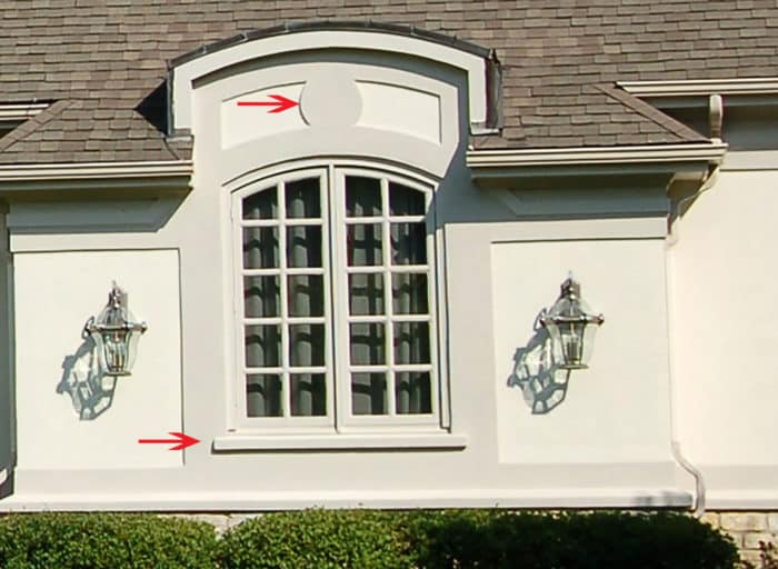 Stucco house with Foam trim