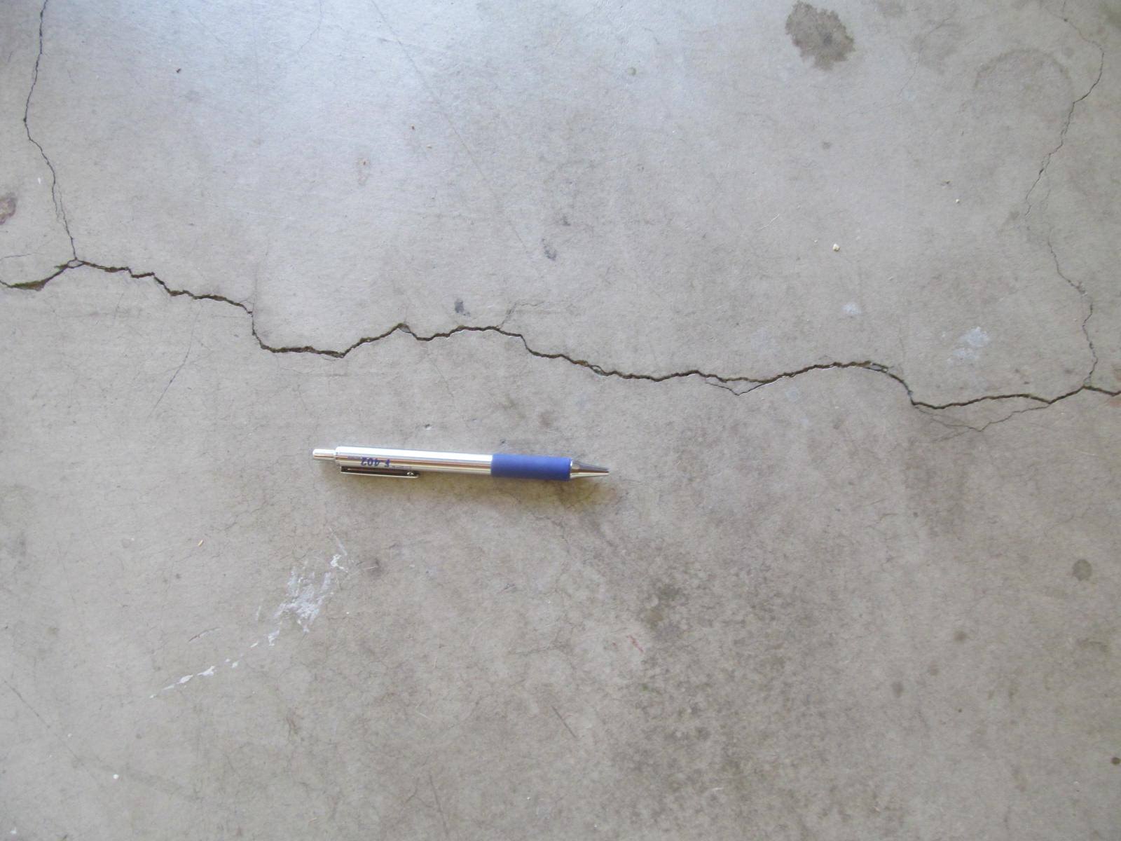 Crack in the garage floor