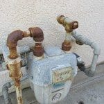 Rusted gas meters or gas piping