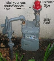 automatic natural gas shut off valve
