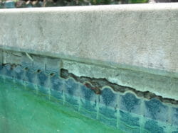 Pool and tile cracks and damage