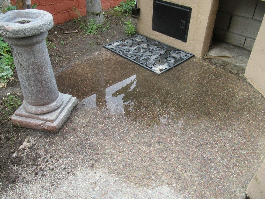 Puddling water