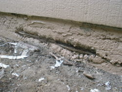 Rebar exposed in foundation