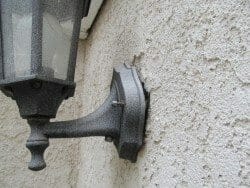 Exterior Light Not Caulked Or Sealed At, How To Install A New Exterior Light Fixture On Stucco
