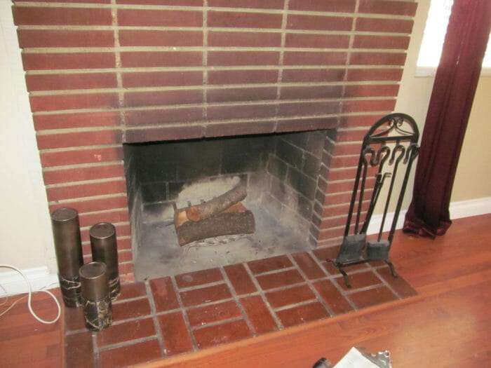 Smoke on face of fireplace
