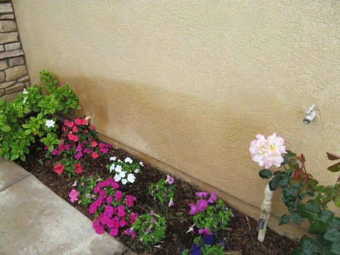 Planter Sprinkler hitting wall of house