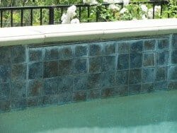 Tile Stained Around The Pool : calcium and mineral build-ups - Buyers Ask