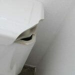 Cracked toilet lid