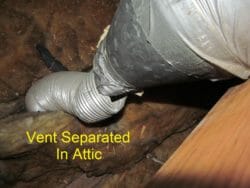 Bath fan venting into attic