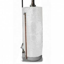 Water heater wrapped in insulation