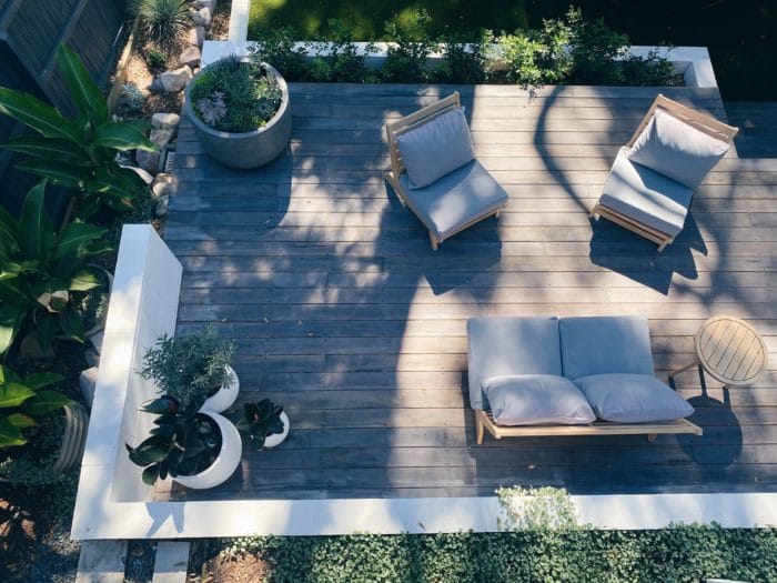 Backyard Wood Deck Top View