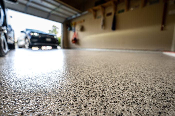 garage floor with epoxy coating