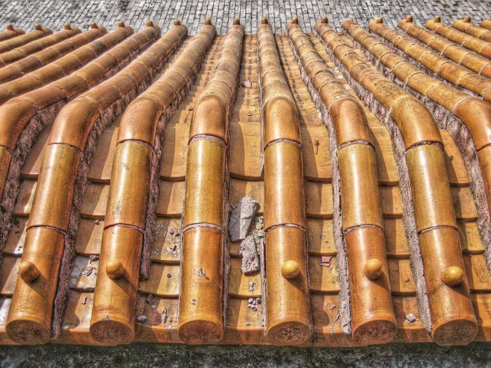 Chinese temple tile roof