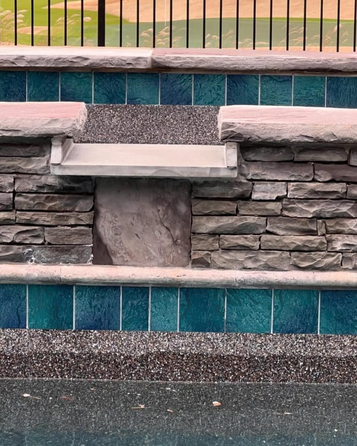pool tile and stone properly cleaned and brushed