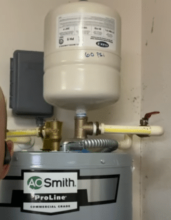 Thermal expansion tank on water heater